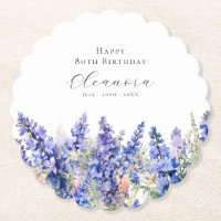 80th Birthday July Birth Flower Larkspur Custom