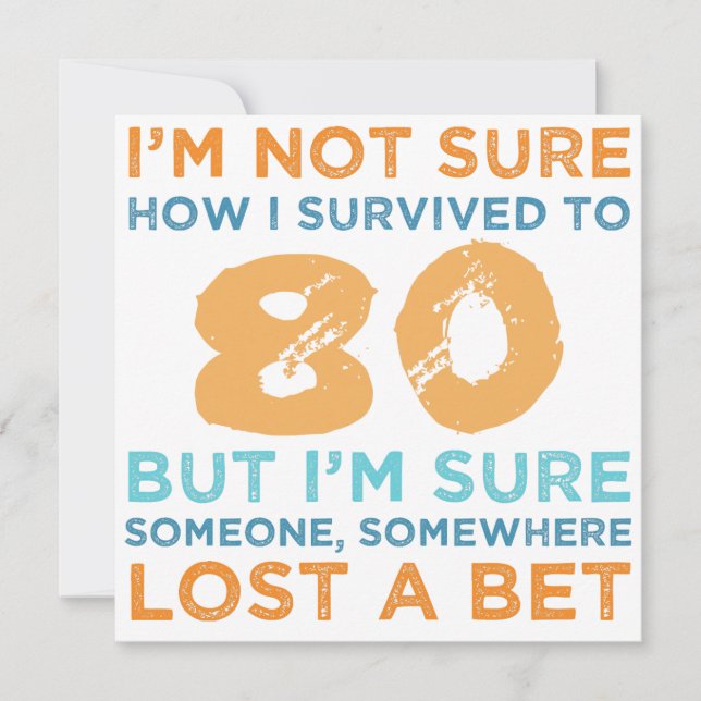 80th Birthday Legend Card (Front)