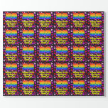 [ Thumbnail: 80th Birthday: Loving Hearts Pattern, Rainbow # 80 Wrapping Paper ]