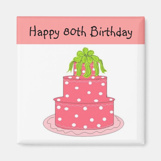80th Birthday Magnet (Front)