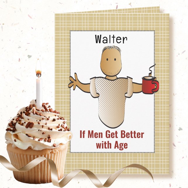 80th Birthday Male Cartoon Funny Saying Humorous Card (Creator Uploaded)