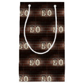 80th birthday-marque lights on brick small gift bag (Front)