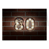 80th birthday-marquee light sign on brick (Front Horizontal)