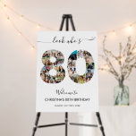 80th Birthday Number 80 Photo Collage Welcome Foam Board<br><div class="desc">Mark eighty years of wonderful memories and adventures with this captivating 80th Birthday Number Photo Collage. This customizable template is the perfect blend of creativity and sentiment, allowing you to create a truly memorable gift for your loved one's special day. Capture the essence of incredible years in a single masterpiece...</div>