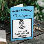 80th Birthday Over The Hill Funny Personalized Card<br><div class="desc">Say happy 80th birthday and have some fun with this vintage retro style birthday card with that "over the hill" vibe. Easily customized using the template provided.</div>