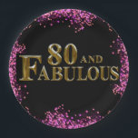 80th Birthday  Paper Plates<br><div class="desc">Fabulous Happy Birthday Products!</div>