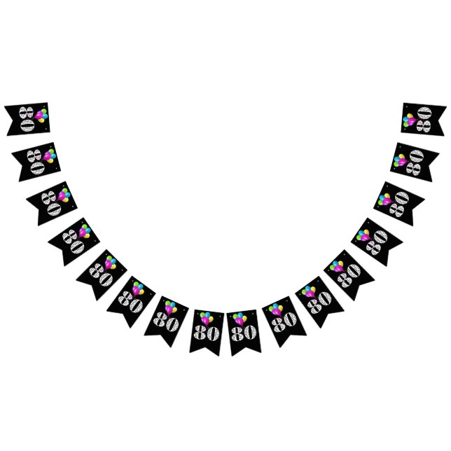 80th birthday party balloons bunting flags (All)