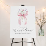 80th Birthday Party Bow Wildflower Welcome Foam Board<br><div class="desc">Elegant spring watercolor flowers create a beautiful and feminine bouquet that is accented with chic line art. A trendy font combination gives it a modern aesthetic. All of the text is editable.</div>