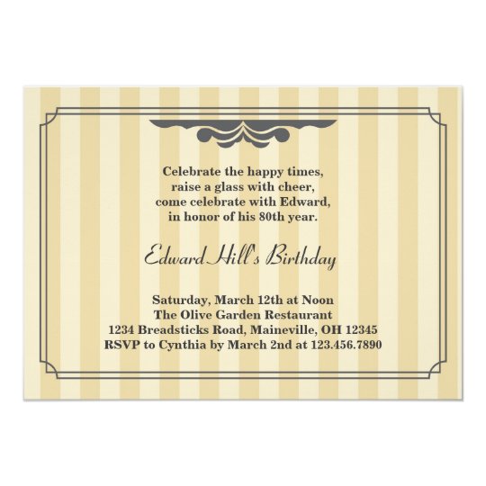 80th Birthday Party Elegant Invitation | Zazzle.com