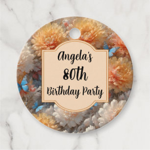 80th Birthday Party Favor Tags