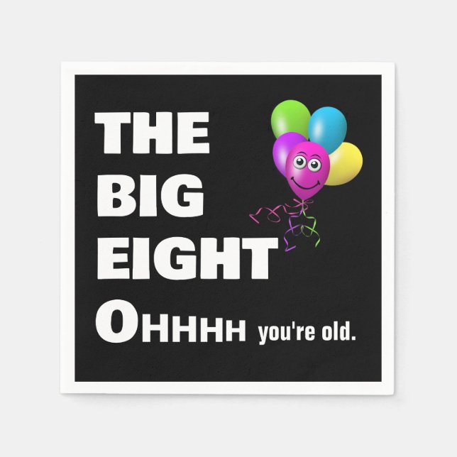 80th Birthday Party Getting Old Humor  Napkins (Front)
