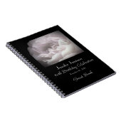 80th Birthday Party Guest Book, Pale Pink Rose Notebook (Right Side)