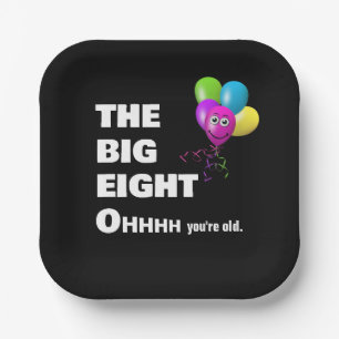 80th Birthday Party Humor Paper Plates