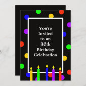 80th Birthday Party Invitation (Front/Back)