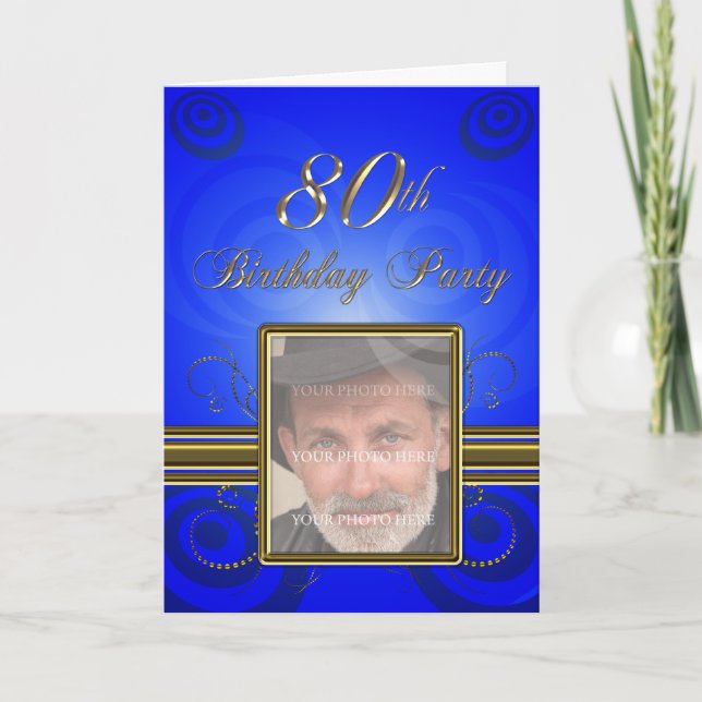 80th Birthday party Invitation (Front)