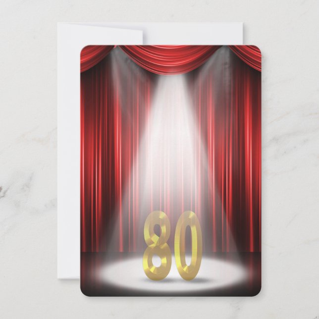 80th Birthday Party Invitation (Front)