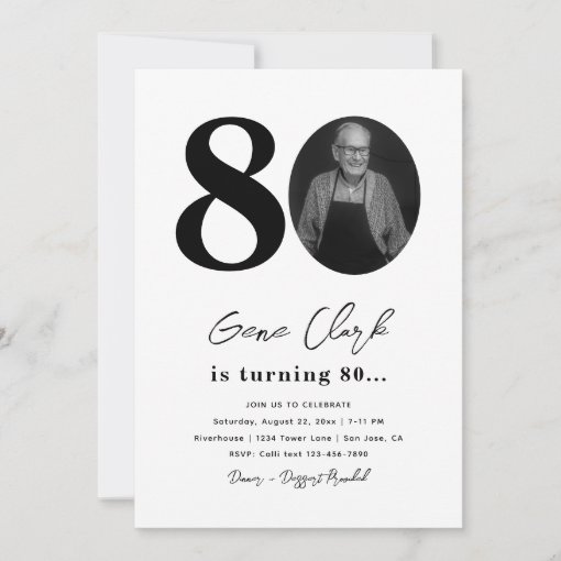 80th Birthday Party Invitation | 80th Birthday | Zazzle