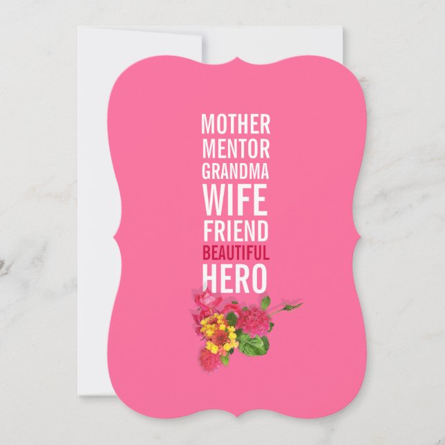 80th Birthday Party Invitation - Mom is a Hero (Front)