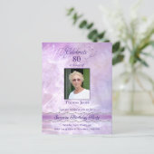 80th Birthday Party Invitation Postcard (Standing Front)
