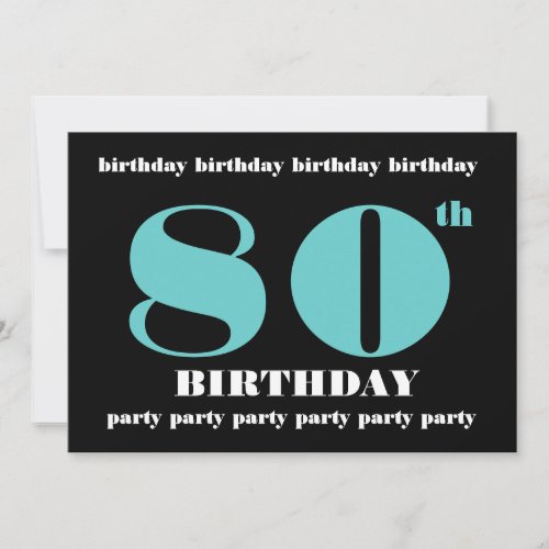 80th Birthday Party Invitation Template