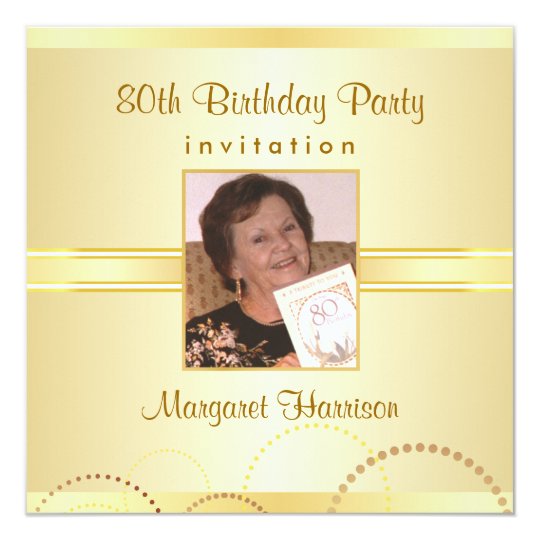 80th Birthday Party Invitations with Photo Option | Zazzle