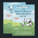 80th Birthday Party Men's Golf Theme Party   Invitation<br><div class="desc">This fun 80th Birthday Party Invitation has a Golf theme and it's perfect for a Golfer. It features a cart on a course and much to personalize to make appropriate for your own event. We have all the ingredients to make it a special party — starting with a party invitation;...</div>