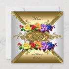 80th Birthday Party Multi Color Gold Roses