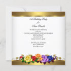 80th Birthday Party Multi Color Gold Roses