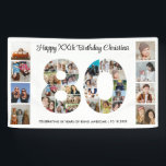 80th Birthday Party Number 80 Photo Collage Banner<br><div class="desc">Mark eighty years of wonderful memories and adventures with this captivating 80th Birthday Number Photo Collage. This customizable template is the perfect blend of creativity and sentiment, allowing you to create a truly memorable gift for your loved one's special day. Capture the essence of incredible years in a single masterpiece...</div>
