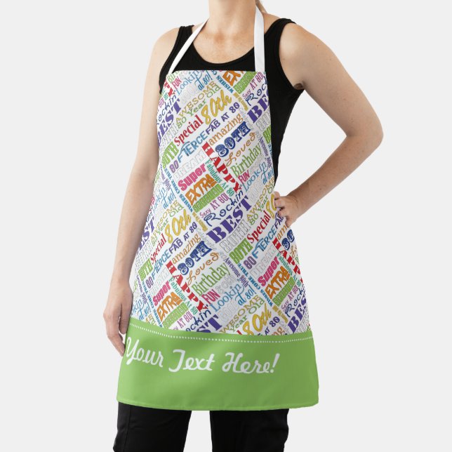 80th Birthday Party Personalized Gifts Apron (Insitu)