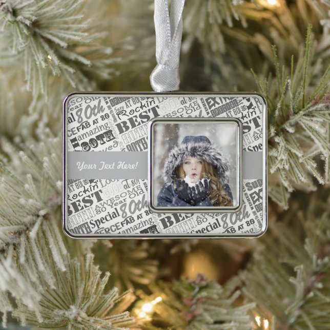 80th Birthday Party Personalized Gifts Christmas Ornament (Tree)