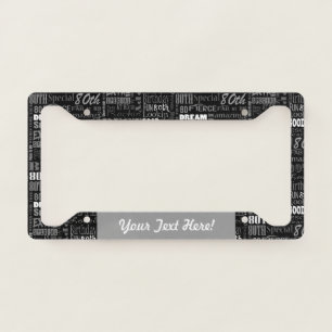80th Birthday Party Personalized Gifts License Plate Frame