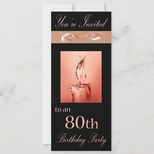 80th Birthday Party Personalized Invitation (Front)