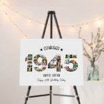 80th Birthday party Photo Collage Established 1945 Foam Board<br><div class="desc">Celebrate an extraordinary 80 years with this captivating 80th Birthday Photo Collage Banner, created by The Arty Apples. With personal photos arranged in the shape of "1945, " this banner beautifully captures the journey of a lifetime, making it the perfect centerpiece for an 80th birthday celebration. Cherish special memories and...</div>