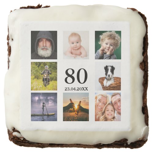 80th birthday party photo collage guy men brownie