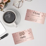 80th birthday party rose gold stars RSVP card<br><div class="desc">A rose gold gradient background decorated with stars.   Personalize and add your name and dates.</div>