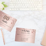 80th birthday party rose gold stars RSVP card<br><div class="desc">A rose gold gradient background decorated with stars.   Personalize and add your name and dates.</div>