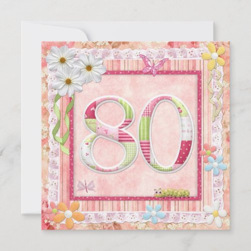 80th birthday party scrapbooking style personalized announcements