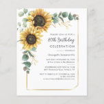 80th Birthday Party Sunflower Eucalyptus Invite<br><div class="desc">80th Birthday Party Sunflower Eucalyptus Invitation you can easily customize by clicking the "Personalize" button. Perfect for birthdays,  bridal showers,  and much more</div>