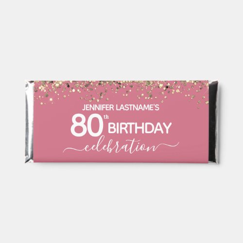 80th Birthday Party Thank You Hershey Bar Favors