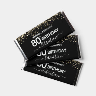 80th Birthday Party Thank You Hershey Bar Favors