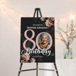 80th Birthday Party Welcome Foam Board<br><div class="desc">80th Birthday Party Welcome Foam Board. A beautiful and elegant floral design birthday invitation, that features lovely and lush soft pink flowers. This design lets you add a photo of the birthday person and all details is fully customizable. Need help with this template? Contact the designer/creator by clicking on the...</div>