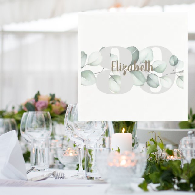 80th Birthday Personalized Napkins (Creator Uploaded)