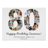 80th Birthday Photo Collage | 80th Birthday Gift