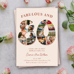 80th Birthday Photo Collage Elegant and Timeless Invitation<br><div class="desc">As the saying goes, "Life begins at 80, " and what better way to commemorate this incredible journey than with a one-of-a-kind birthday invitation that truly captures a lifetime of memories! A heartfelt and visually stunning tribute to the remarkable life. From cherished childhood moments to unforgettable milestones, each photo tells...</div>