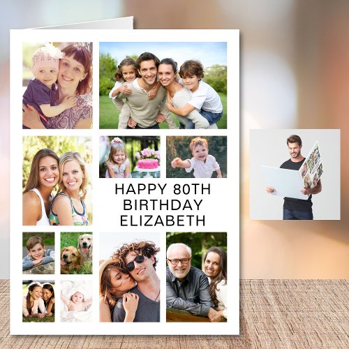 80th Birthday Photo Collage Jumbo