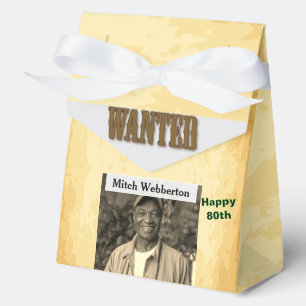 80th Birthday 🎉 Photo Monogram Favor Boxes