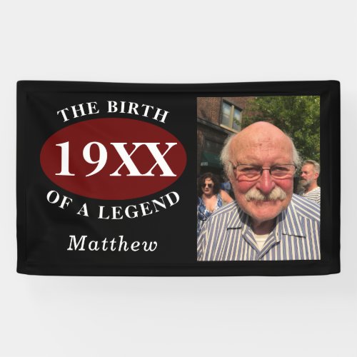 80th Birthday Photo Template Birth Of A Legend Banner