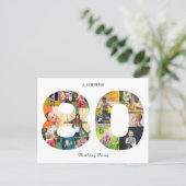 80th Birthday Photo Template Invitation (Standing Front)
