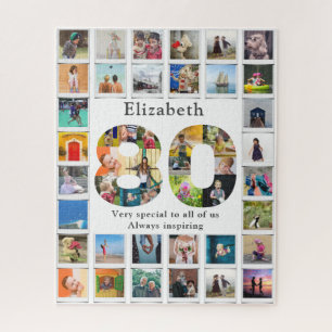 80th Birthday Photo Template Jigsaw Puzzle